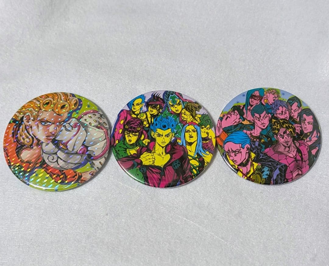 ジョジョ展 冒険の波紋 缶バッジ ジョルノ ブチャラティチーム 暗殺