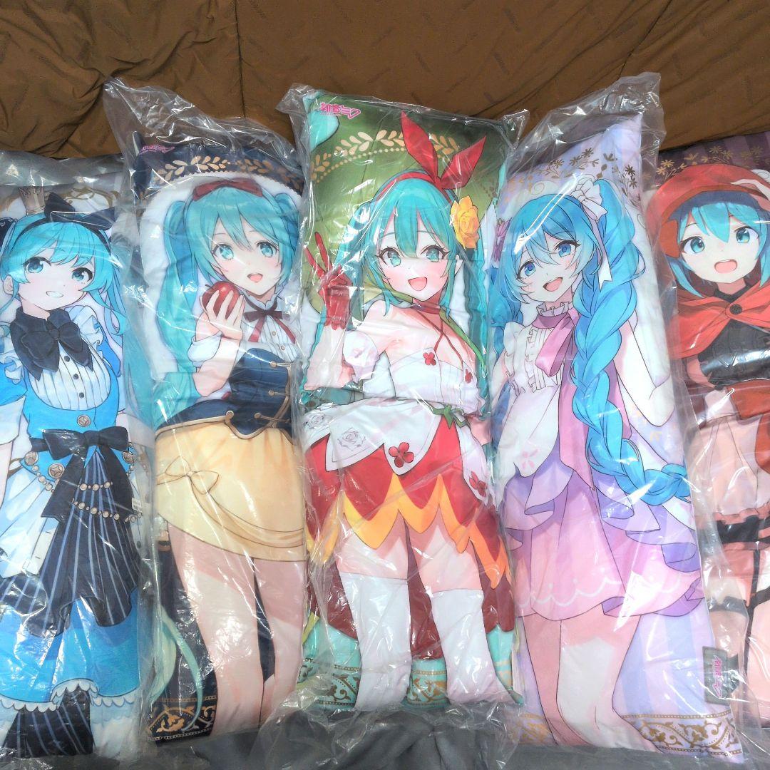 【未使用品】初音ミク ロングクッション 童話シリーズ５種セット【約85cm】