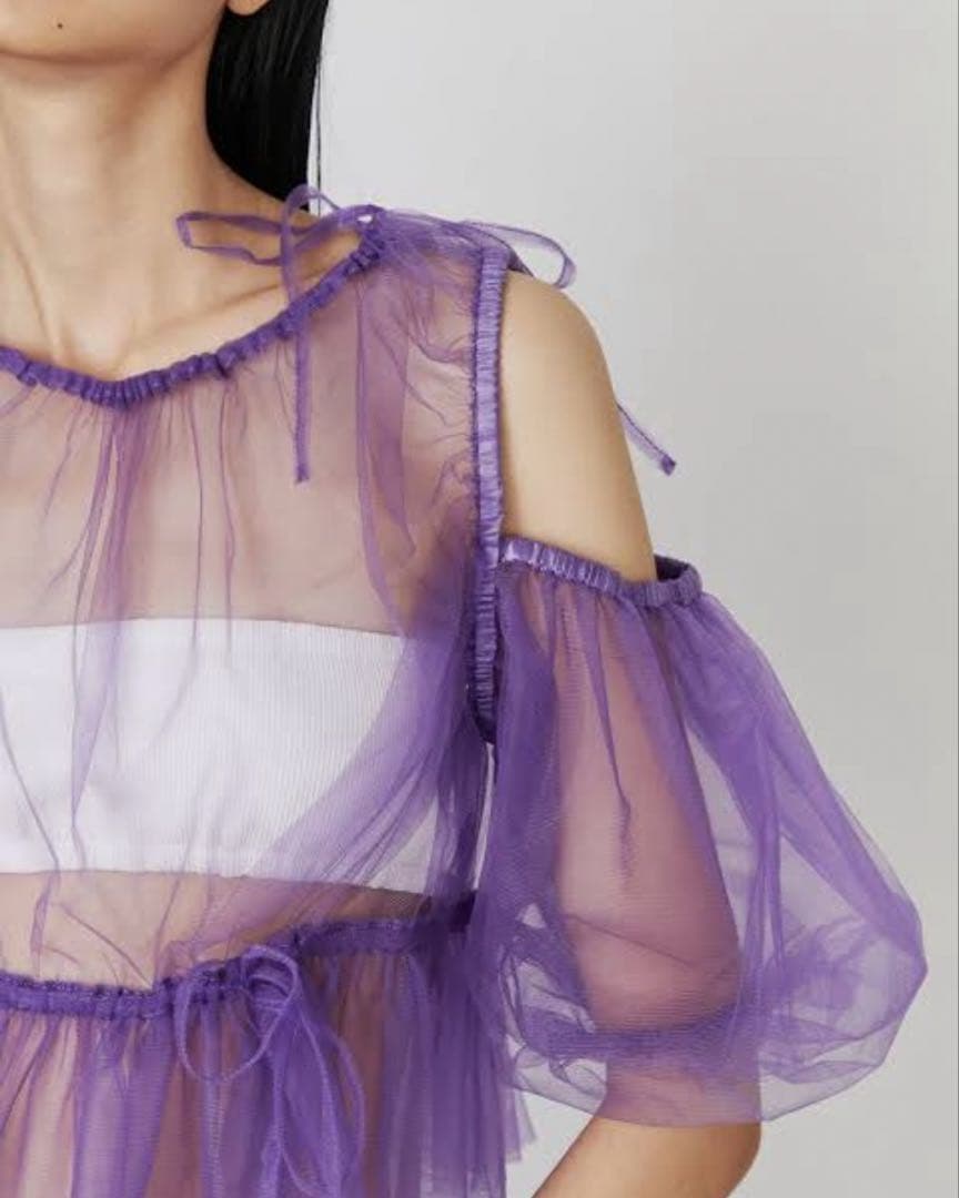 PAMEO POSE Harpy Topシースルー シアートップス パープル - メルカリ