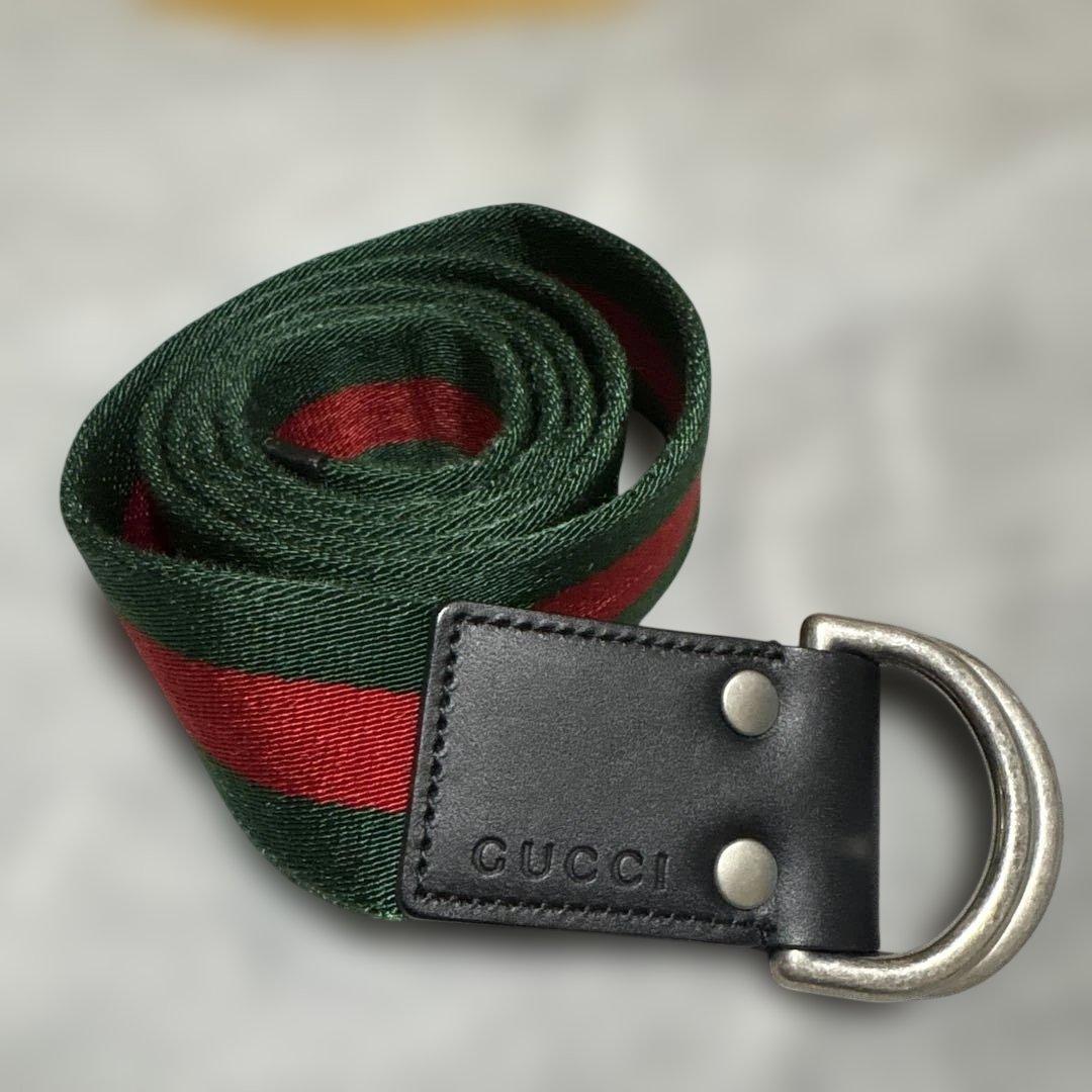 グッチ GUCCI ベルト Dリング シェリーライン ロゴ サイズ95-38