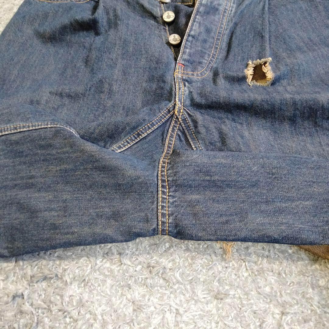 希少】ヴィヴィアンウエストウッド ディストレスト マッカ ジーンズ M