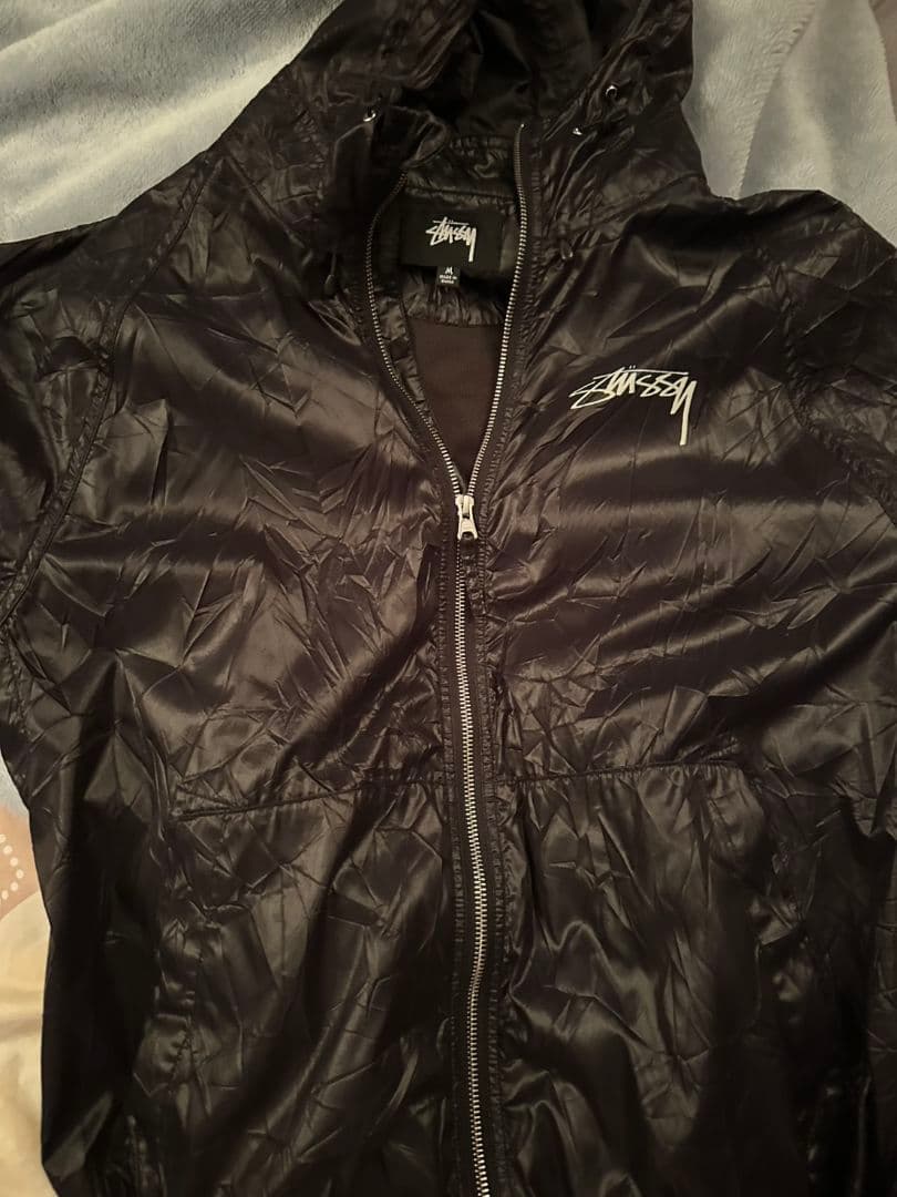 Stussy ブラック ナイロンジャケット M