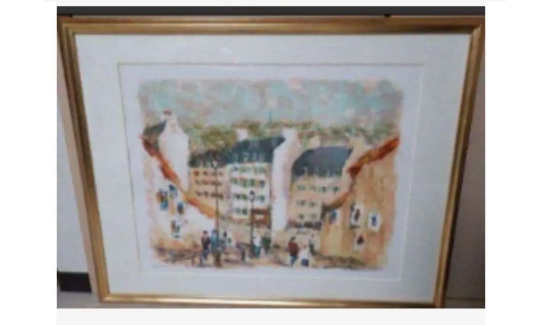 ユルバン　ユシェ　オリジナルリトグラフ　額装　ムーラン　ルージュ