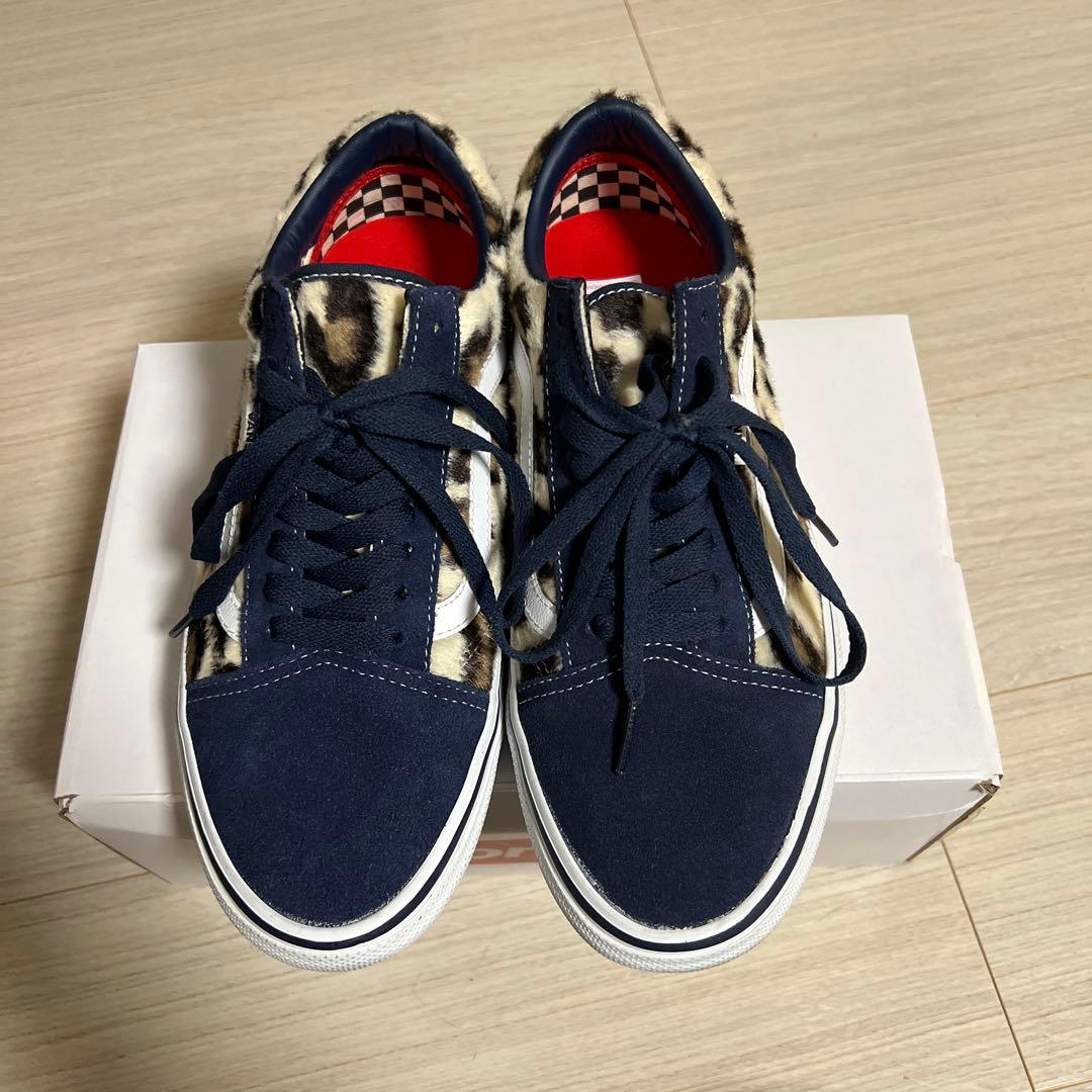 Supreme Vans スニーカー ネイビー/レオパード Supreme - ☆【新品】Supreme×Vans Leopard Old Skool Navyの通販 by