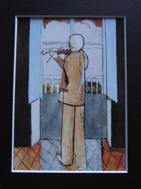 アンリ・マティス、「窓辺のヴァイオリニスト」、希少な画集より