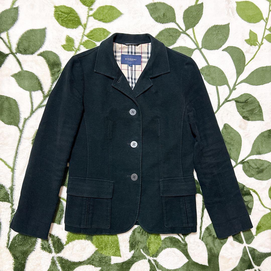 バーバリーロンドン コーデュロイジャケット ノバチェック ブラック