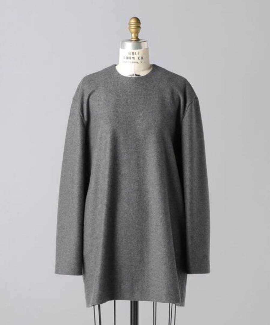 希少✨BLAMINK バッグジップ ウールプルオーバー グレー 36