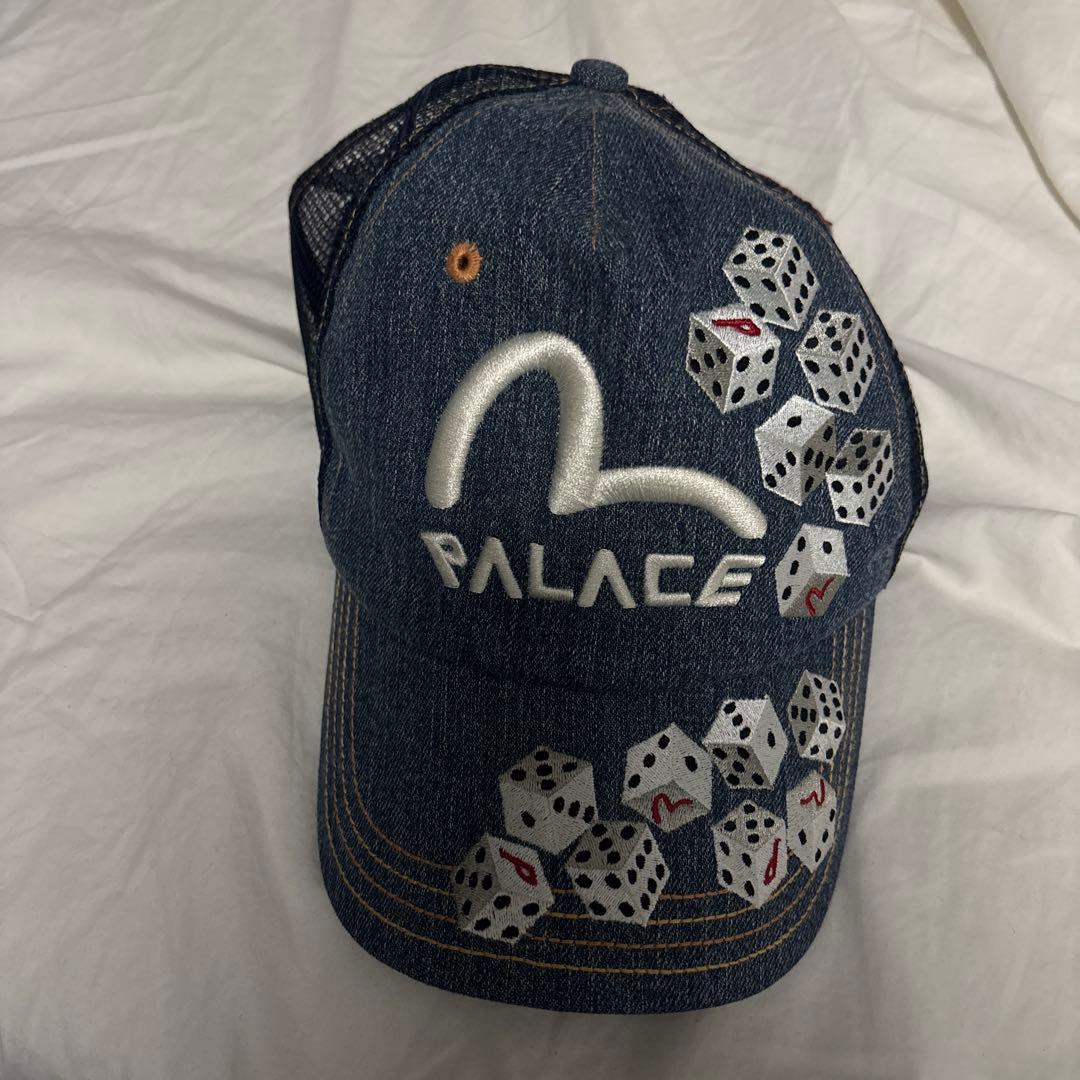 PALACE EVISU デニムメッシュキャップ EVISU - PALACE EVISU DICE MESH TRUCKER の通販 by 小さな洋服屋