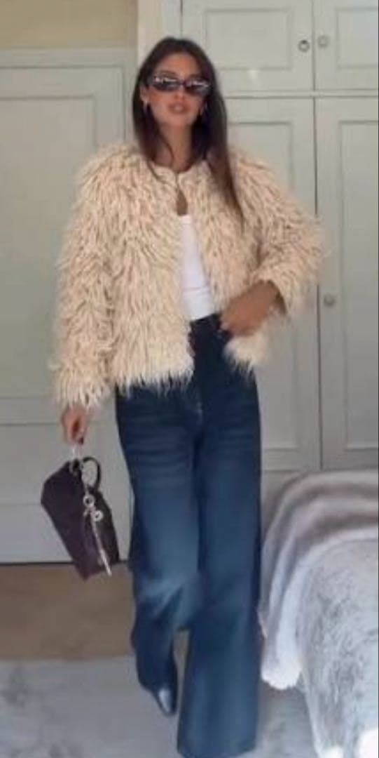 ○ZARA○ザラ○ブラッシュドフリンジニットジャケット○S○ - メルカリ