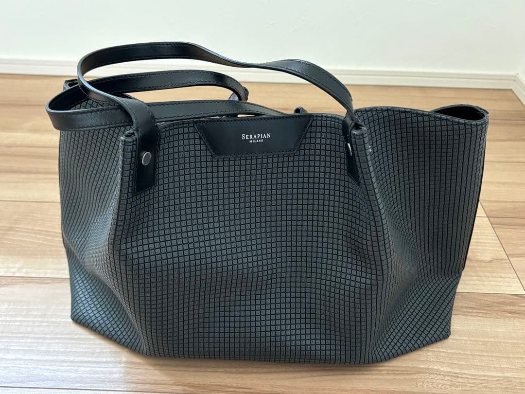 Serapian ブラック トートバッグ