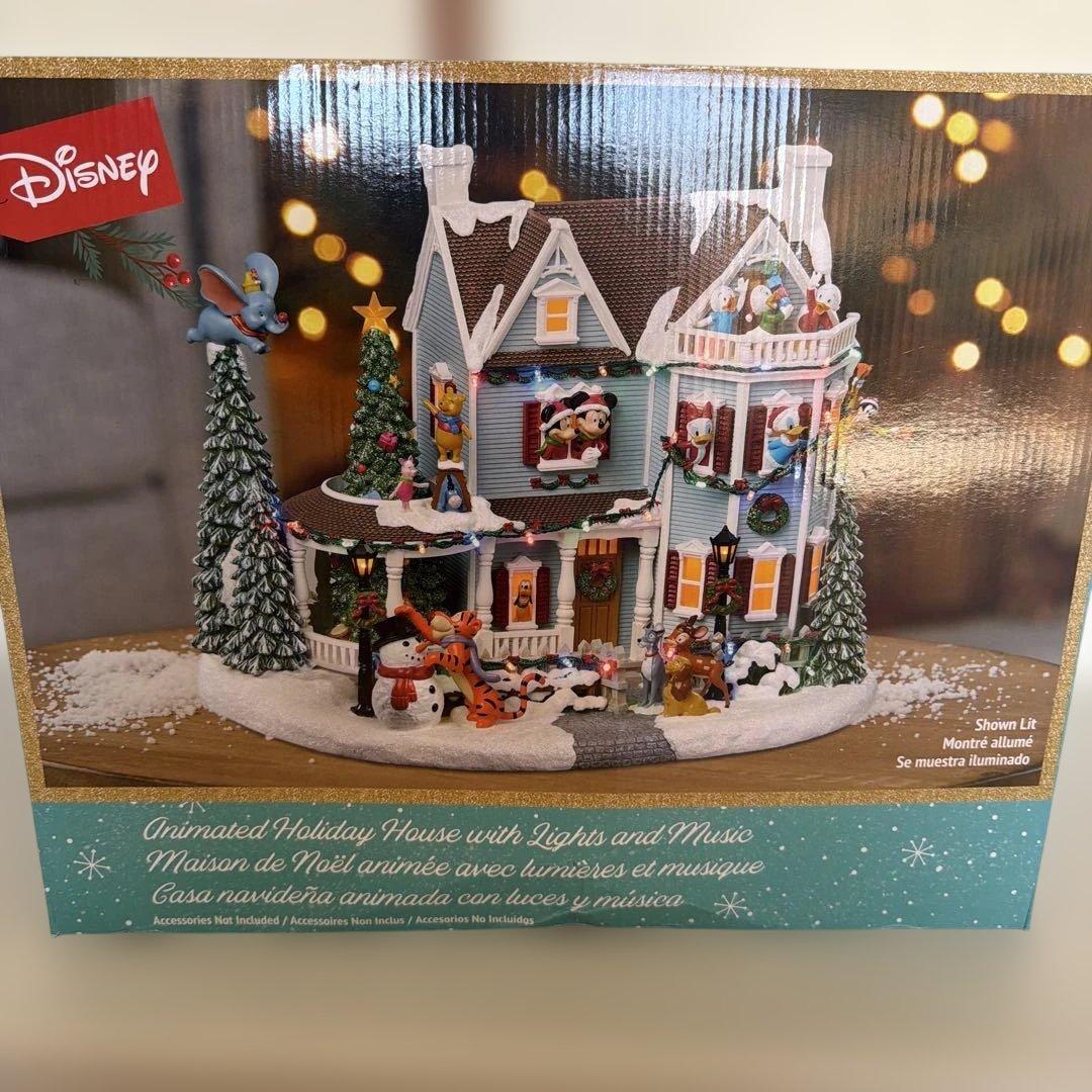 超美品ディズニー　ホリデーハウス　Disney アニメーションハウス　クリスマス Disney Indoor Christmas Decorations: Animated Characters Holiday