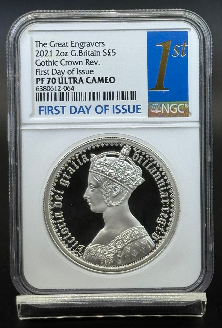 2021年 ヴィクトリア ゴシック 銀貨 ポートレート PF70UC FDOI