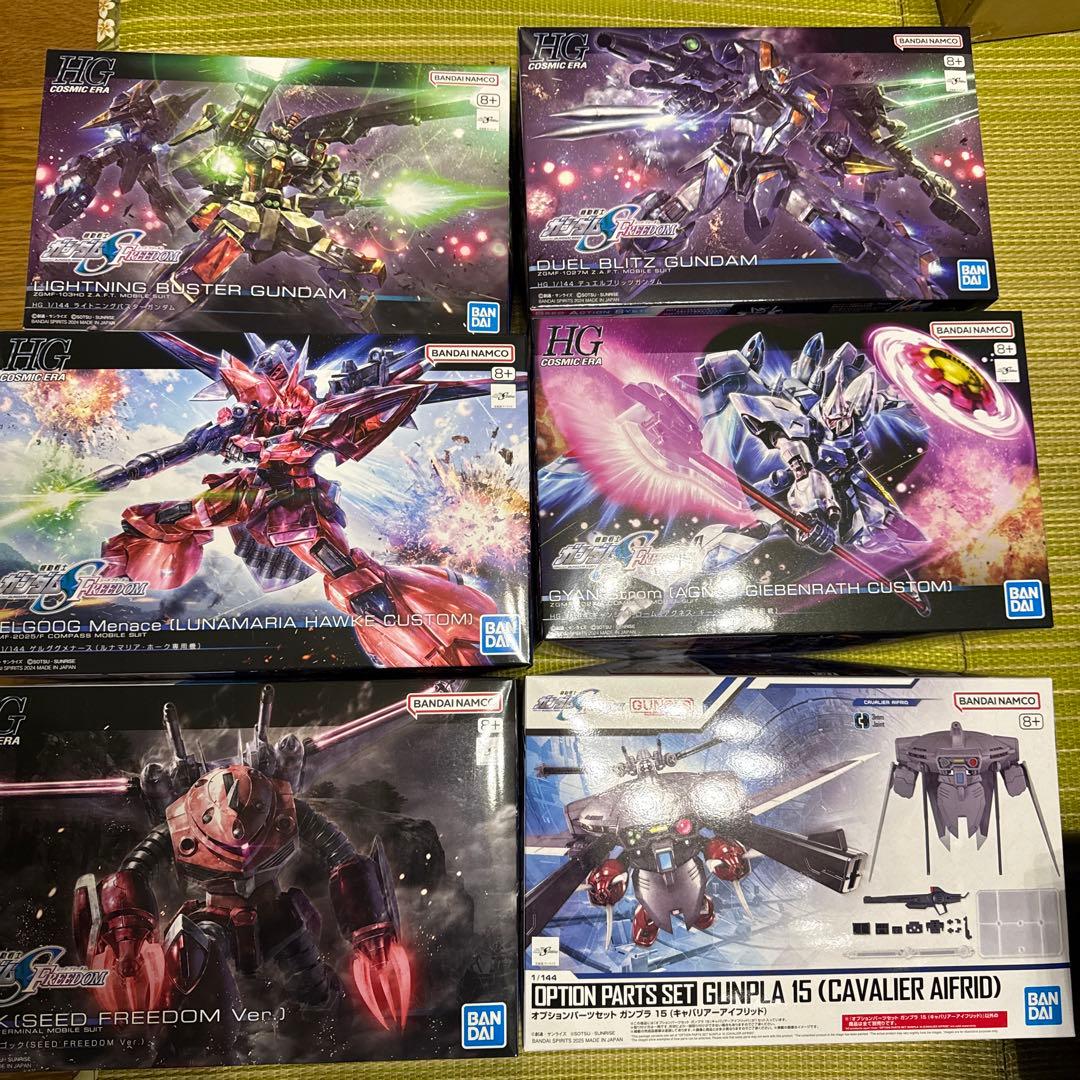 HG 1／144 ガンダム　シ－ド　フリ－ダム6点セット
