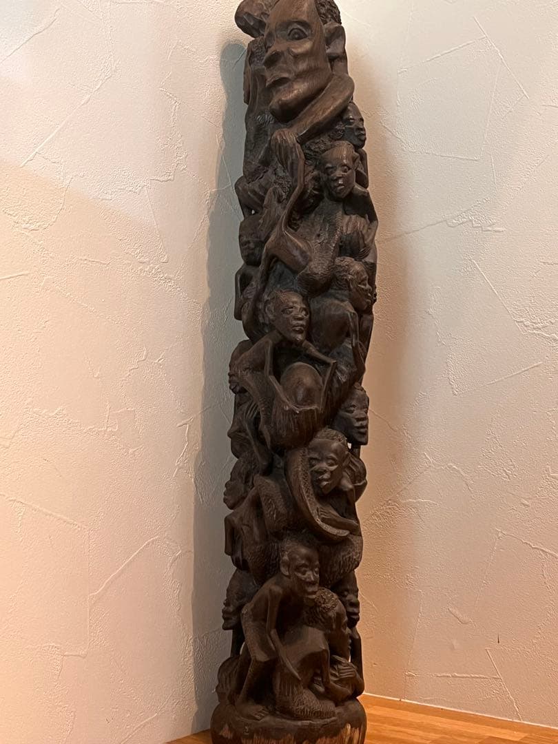 マコンデ彫刻/ウジャマ（黒檀）