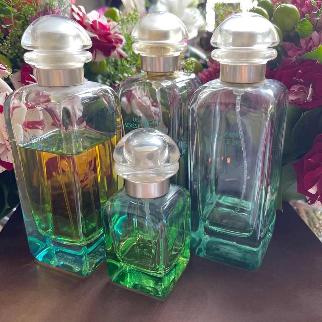 エルメス　庭シリーズの香水4本セット（かなり使用済）