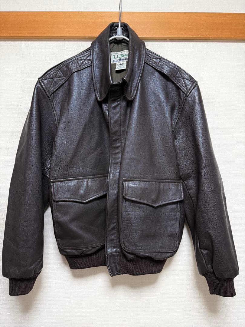 【えいごー】70S L.L.Bean ゴートスキン A-2 レザー