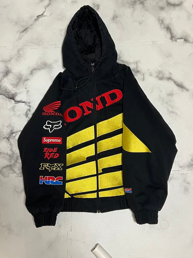 超美品Supreme Honda Fox Racing Puffy Jacket Supreme/Honda/Fox Racing Puffy Zip Up Jacket - ParkSIDER