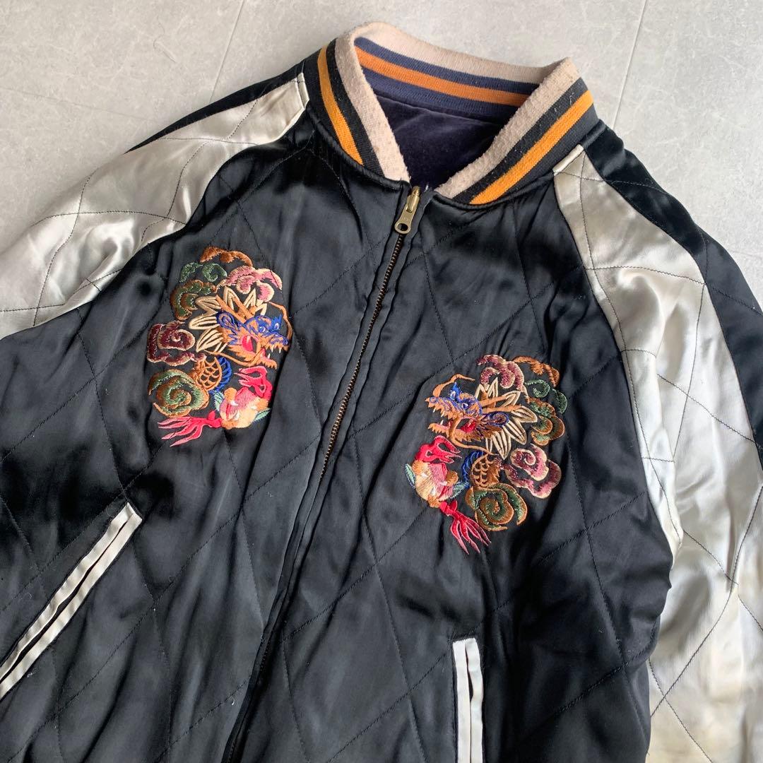 HOUSTON スタジャン リバーシブル 桃太郎 金太郎 昔話 スーベニア