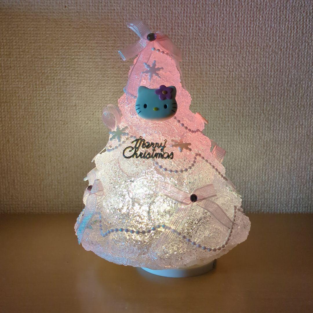 サンリオ ハローキティライト付きクリスマス クリアツリー ピンク