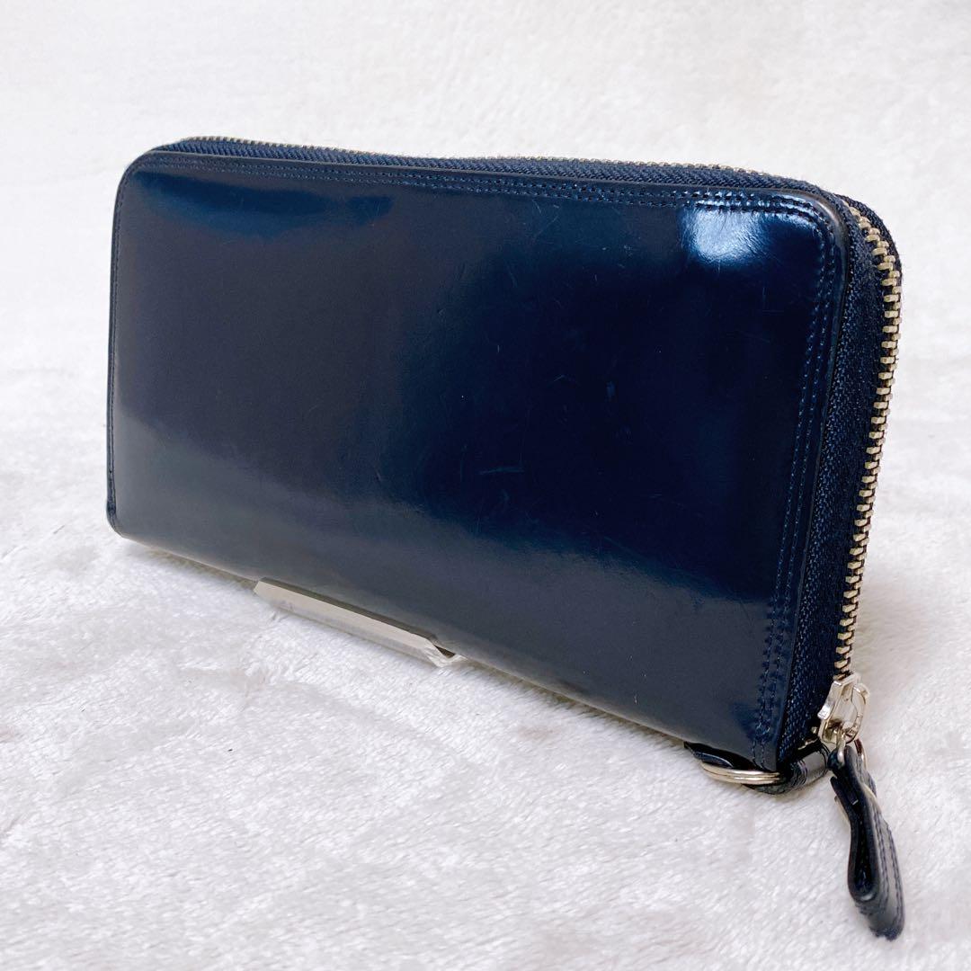 希少　PORTER ポーター　カウンター　長財布　ラウンドジップ　ネイビー　本革 ポーター PORTER ポーター カウンター ロングウォレット 037ー02978