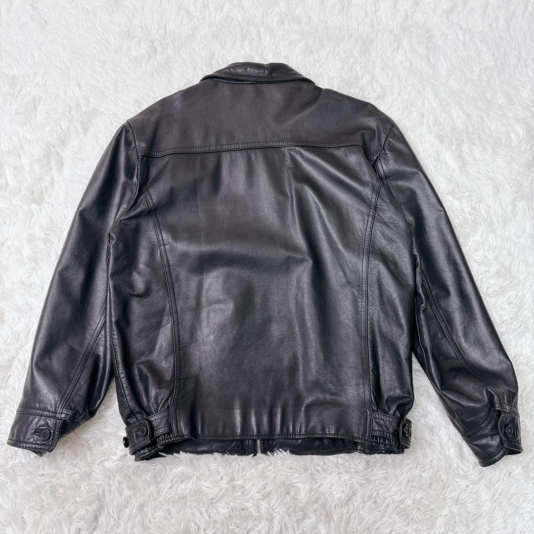 レザージャケット ライダース 牛革 黒 y2k 00s ラムレザー アメカジ