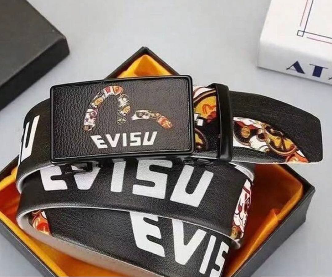 EVISU文字入り ベルト ブラック - メルカリ