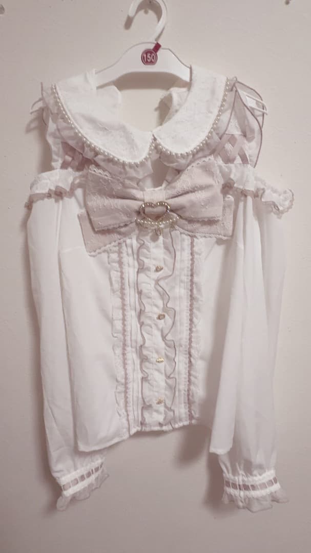 リズリサ LIZLISA BIGリボンオープンショルダーブラウス