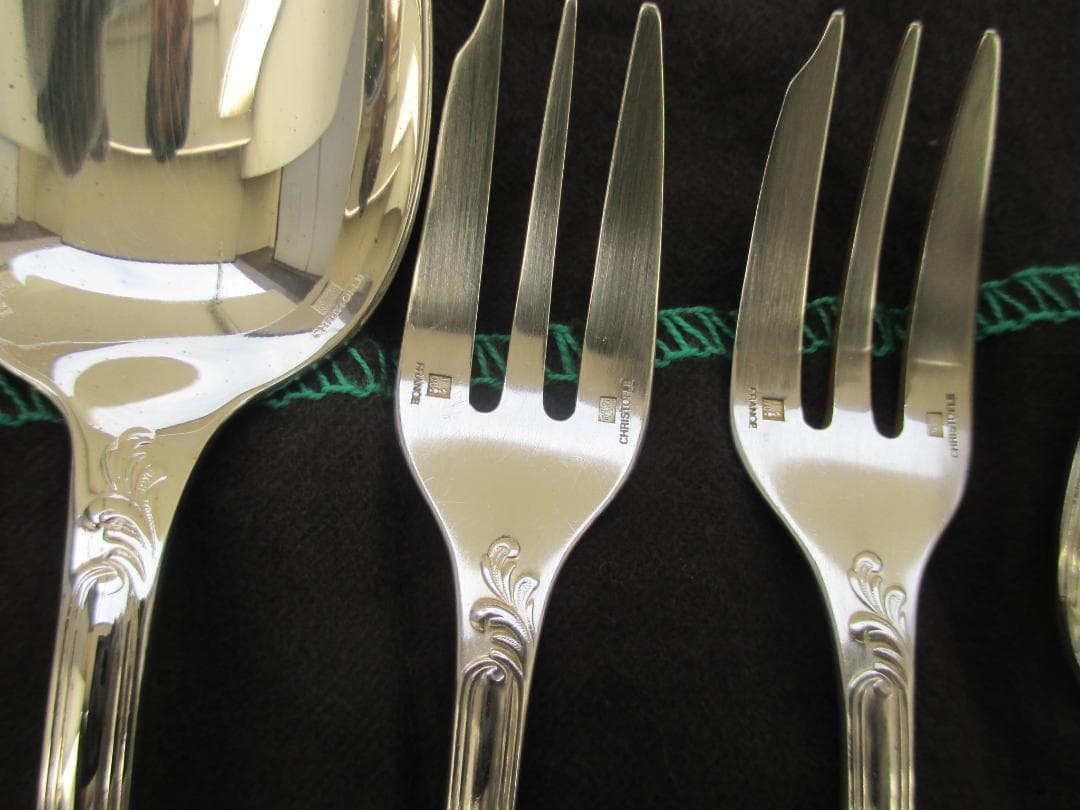 ☆仏蘭西高級銀器クリストフルシルバー カトラリー10本 マルリー酸化