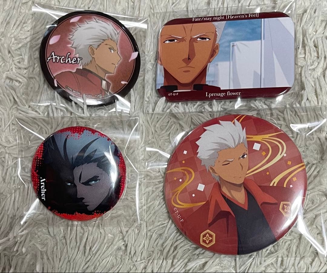 Fate/stay night 缶バッジ アーチャー 4個セット - メルカリ