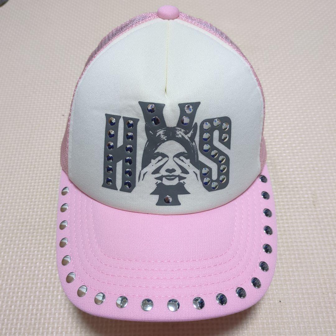 試着程度 ヒステリックグラマー EVIL スタッズ キャップ ピンク - メルカリ