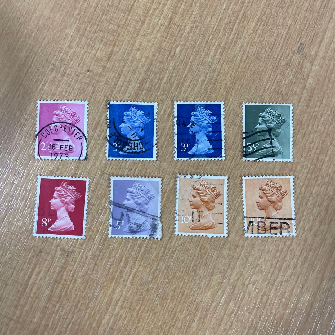 エリザベス女王 使用済切手 セット8枚 - メルカリ