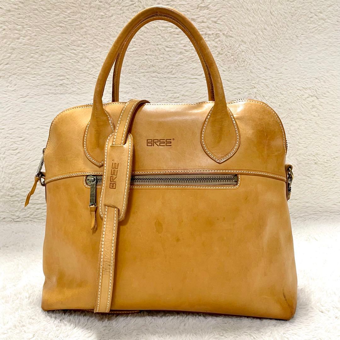 BREE ブリー ヌメ革 2way ハンドバッグ ブリーフケース A4収納可