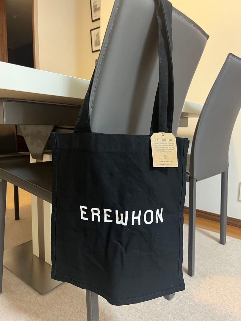 EREWHON エレウォン キャンバストート エコトート バッグ 黒