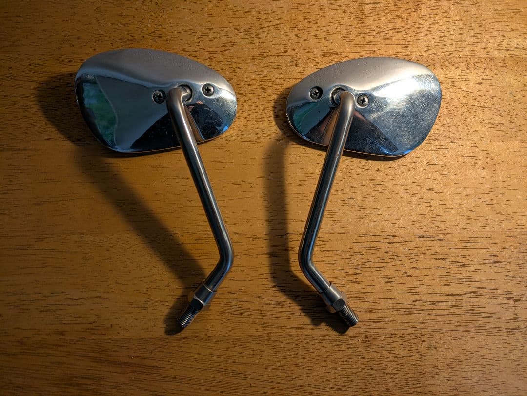 ポッシュ POSH アルミキャスティングミラー 左右セット ビンテージオーバル