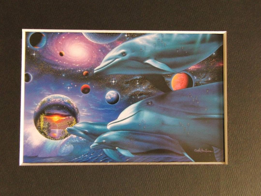 クリスチャン・ラッセン、【コズミック　ボイジャー】、希少な額装用画集より