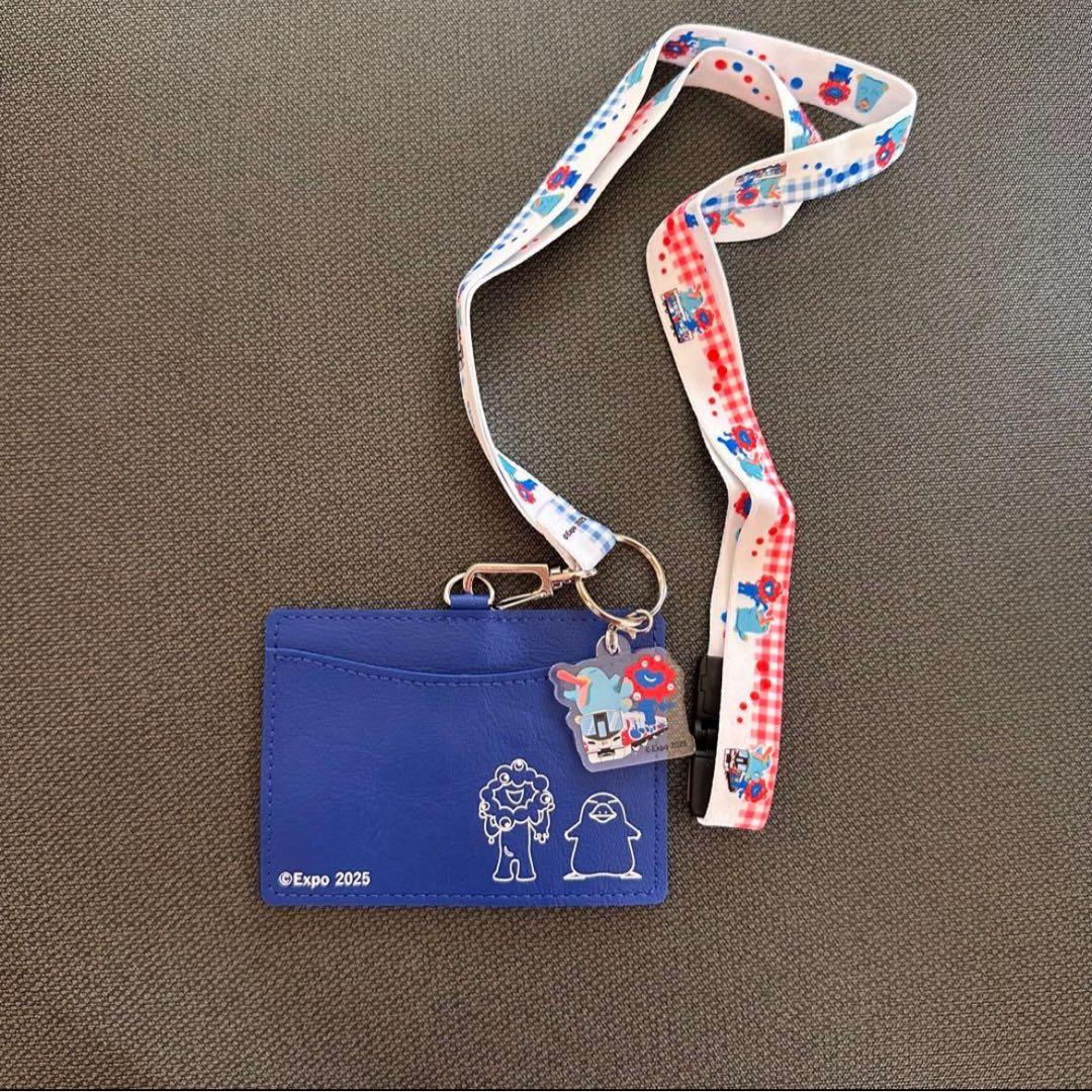 ミャクミャク イコちゃん パスケース付きネックストラップ - メルカリ