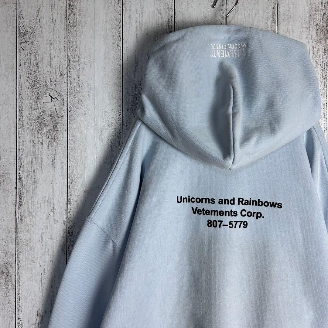 6017【即完売デザイン】ヴェトモン‪☆ユニコーンプリント入りパーカー 18SS‬
