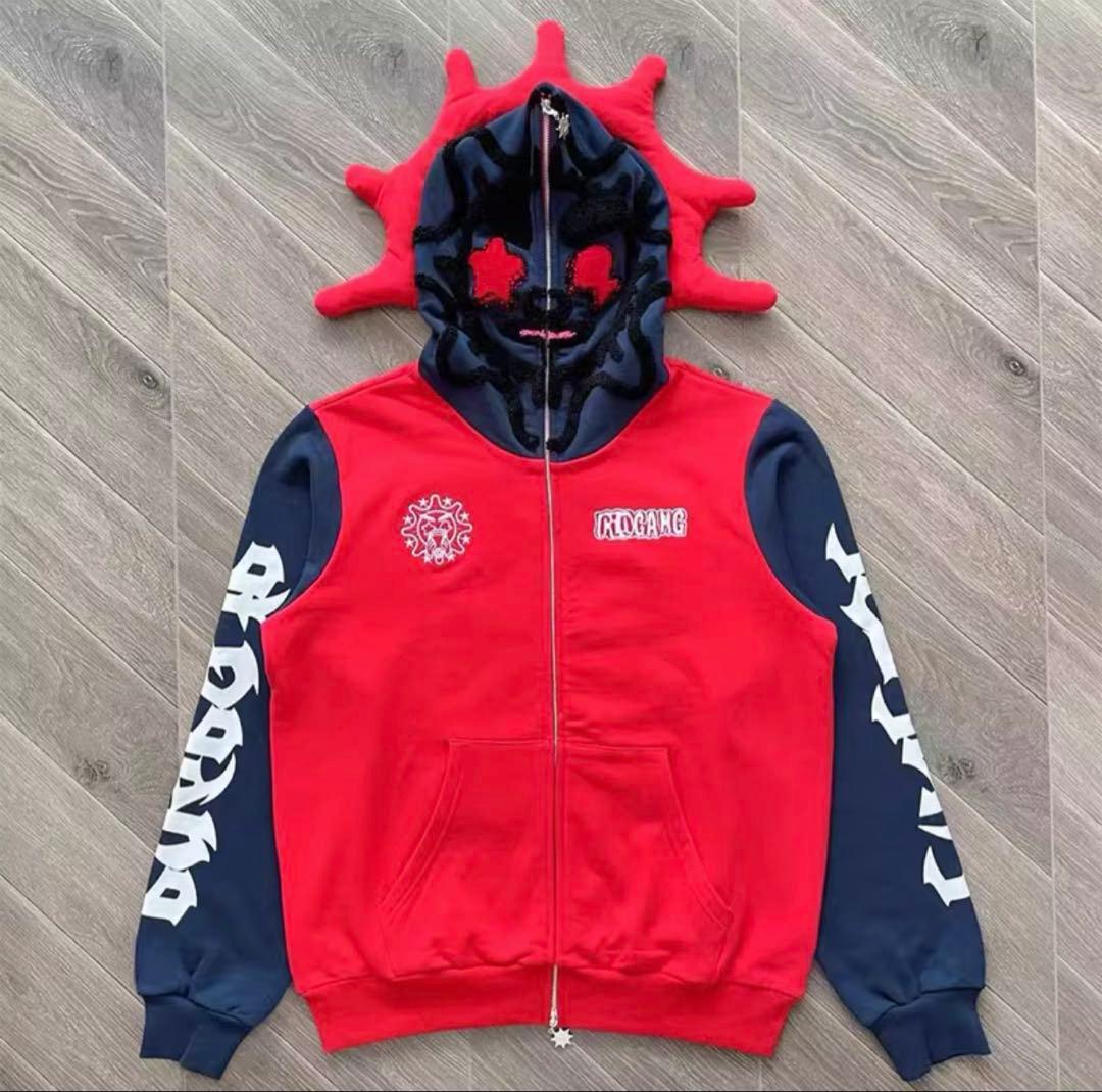 Glo gang グローギャング ジップパーカー 赤 並行輸入品 - メルカリ