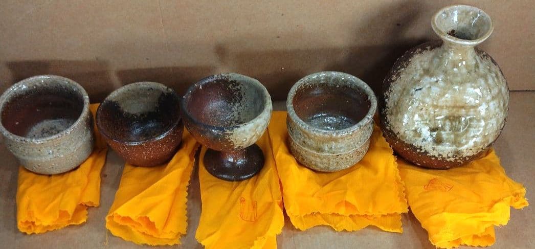 本物保証】高橋楽斎2セット 信楽ぐい呑揃(三点）徳利ぐい呑(組）全共箱