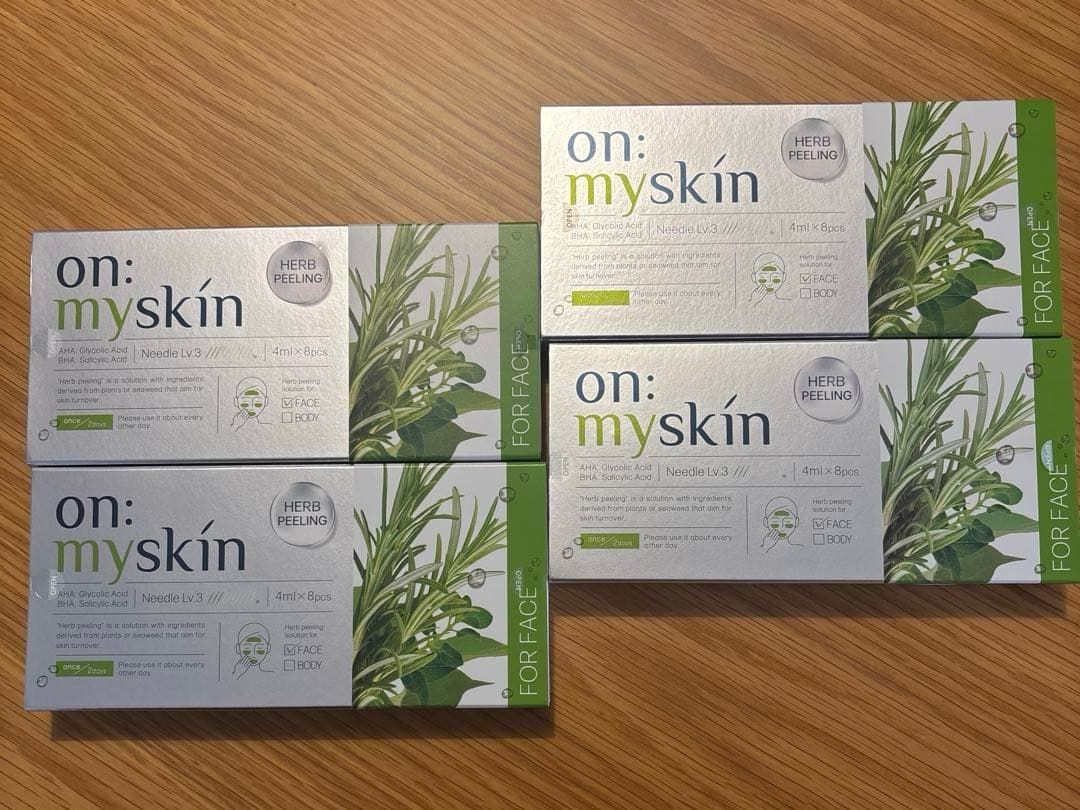 新品未開封　on: myskin オンマイスキン　ハーブピーリング顔用　4箱