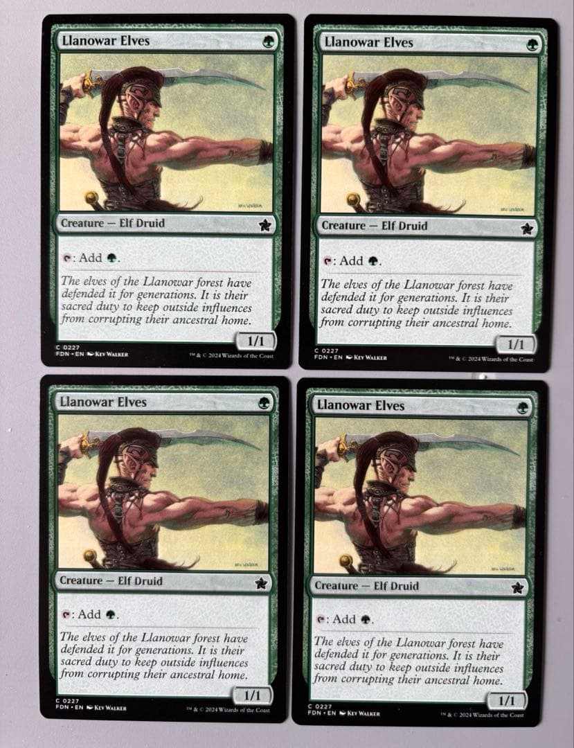 MTG ラノワールのエルフ Llanowar Elves 英語 4枚 - メルカリ