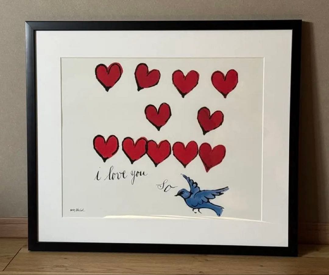 アンディウォーホル　原画複製 アンディ ウォーホル作品「フラワーズ,1965(ブルー アイボリー)」展示