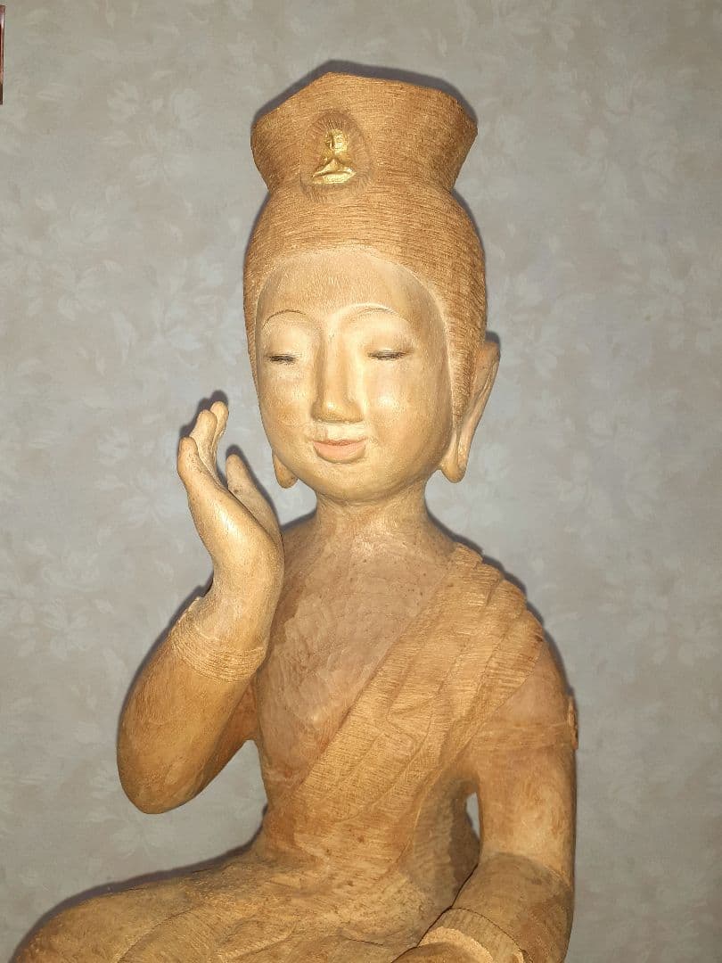 前島秀章 弥勒菩薩尊像 木彫