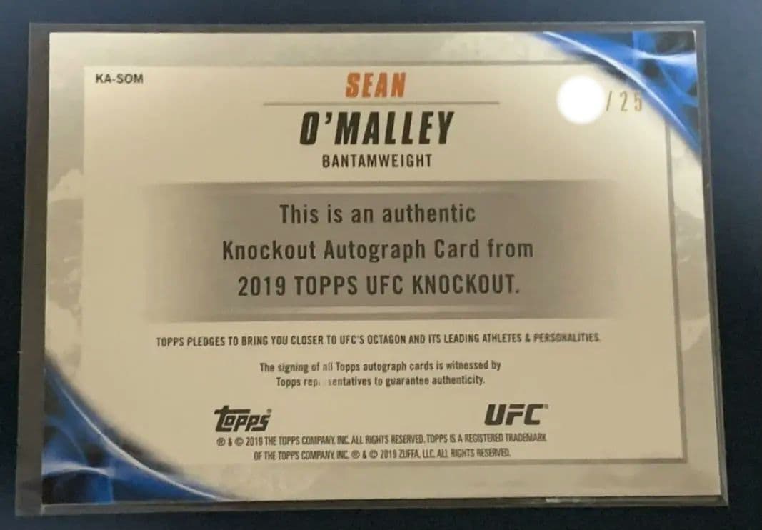 ufc バンダム級王者 ショーンオマリー サインカード - メルカリ