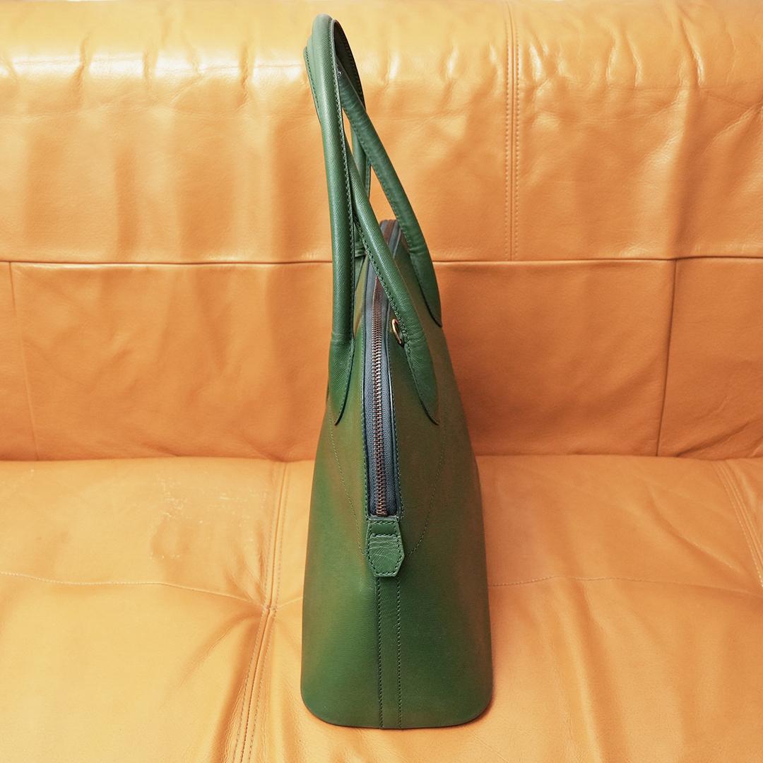 MADE IN ITALY FOXEY ハンドバッグ グリーン マカロン