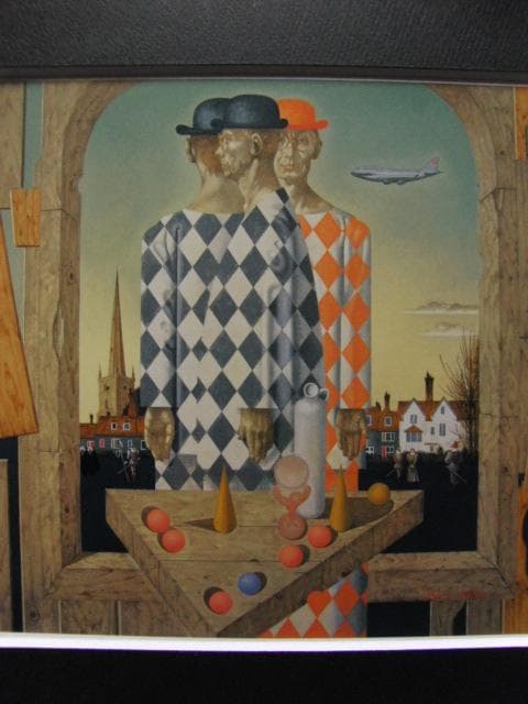 松樹路人、わたくし像「窓」、希少な画集より、新品高級額・額装付