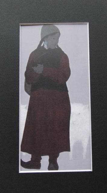 高橋秀年、【牧笛】、希少な額装用画集画、新品高級額 額装付、状態良好