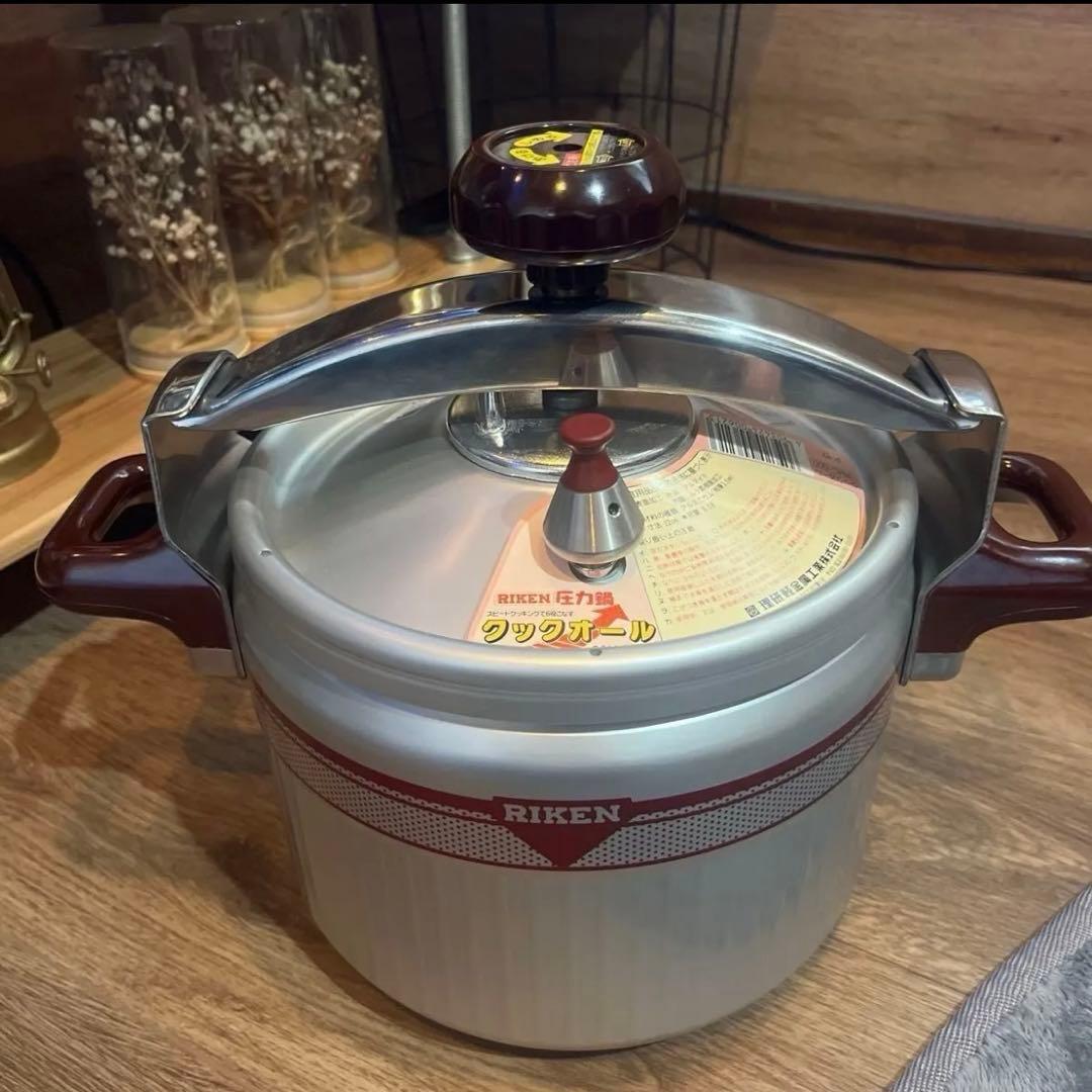 未使用品　理研 圧力鍋 PMC-600 クックオール6.0L レトロ　RIKEN