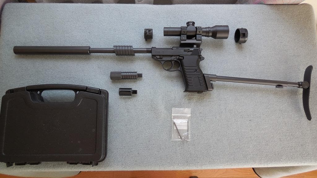 マルゼンワルサーP38デタッチャブル写真の物銃含みますアンクルタイプ　カスタム品 楽天市場】マルゼン ワルサー P38 デタッチャブル ブラック（ガス