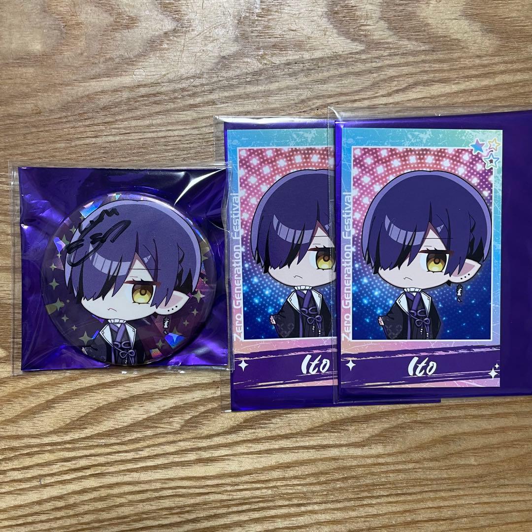 どるれく いと 直筆サイン入り 缶バッジ チェキ風トレカ ZERO世代